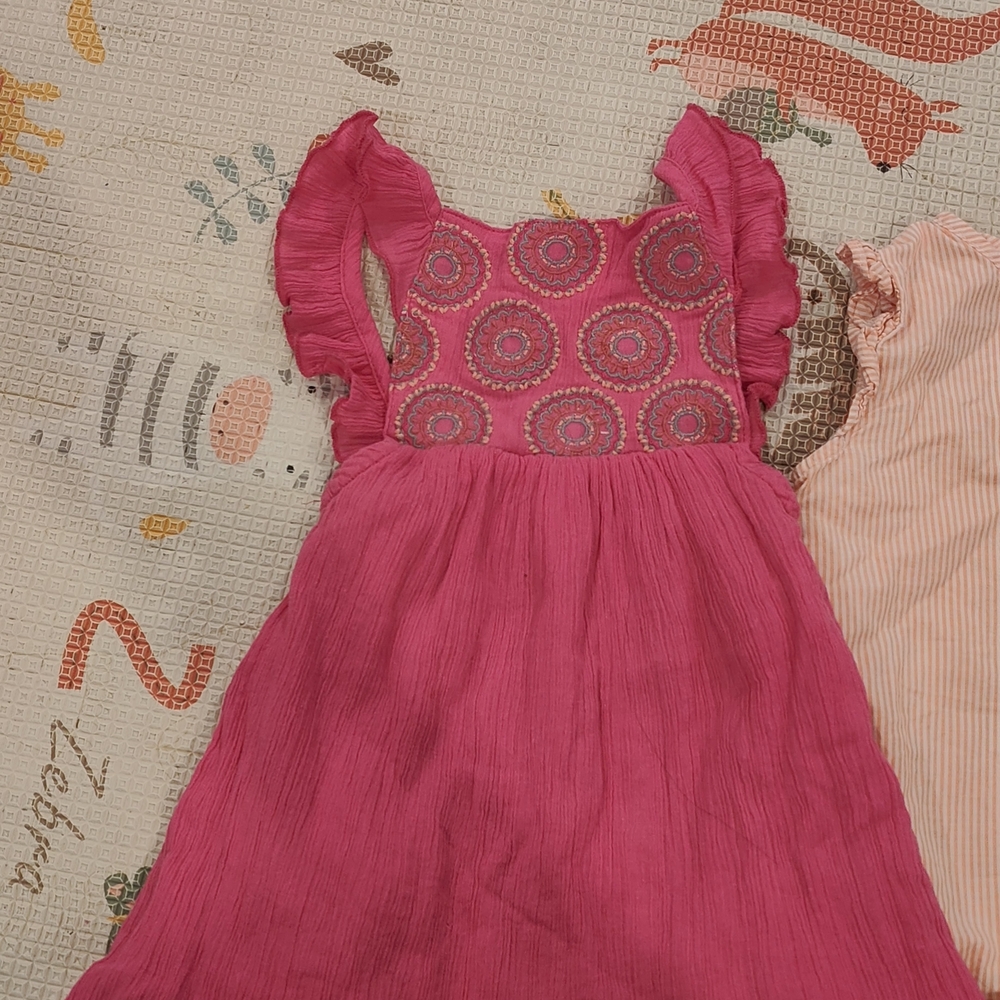 Pink Sleeveless Kids Dress